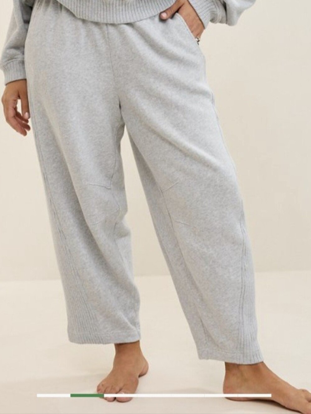 aerie White Cozy Fleece Joggers